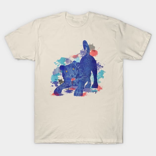 Panther Splash! T-Shirt by Ancello